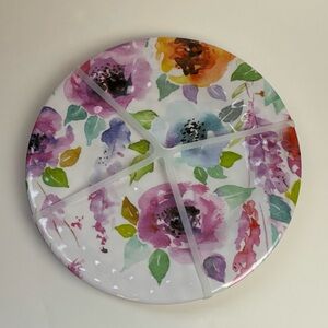 Floral Melamine Dinner Plate Set 11" each (4-PC)